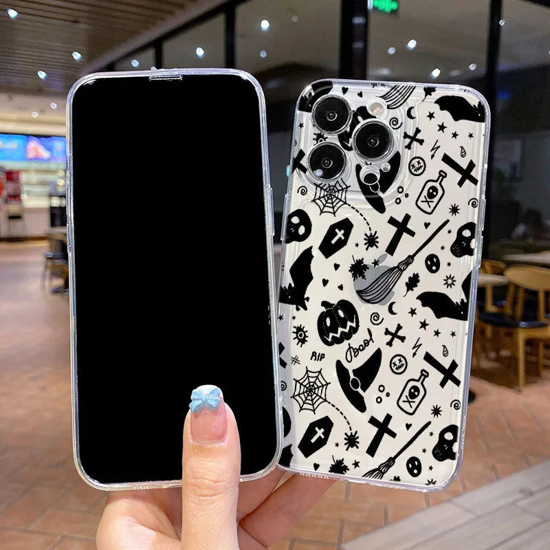 Элементы Хэллоуина для OPPO A16 31 5 53 55 60 72 76 78 92 9 97 98 2 92S K11 F11 Pro Прозрачный космический