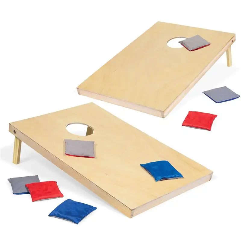 

Cornhole,Cornhole Boards,Wood,Bean Bag Toss Set,with 8 Bean Bags,2' x 3',