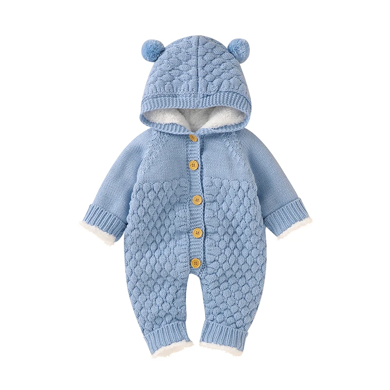 

Детский флисовый комбинезон с капюшоном, с длинным рукавом