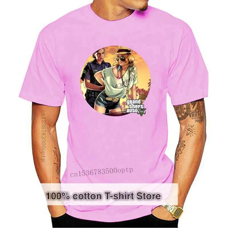 

7769-WH Grand Theft Auto GTA Vice City Andreas Games White Mens Tee T-shirt Men High Quality Custom Printed Tops Hipster Tees