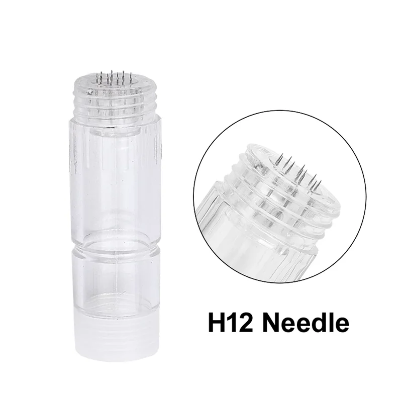 10Pcs Hydra Pen Tips2 12pins/0.25mm/0.5mm/1.0mm/R/S Cartridge Needle Professional Microneedling Needle DermaPen Needle Cartridge