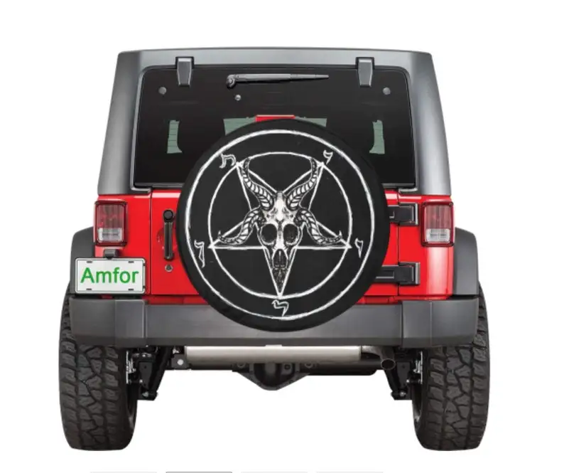 

Sigil 0f Baphomet Tire Cover Car Accessories, Custom Spare Tire Covers Your Own Personalized Design