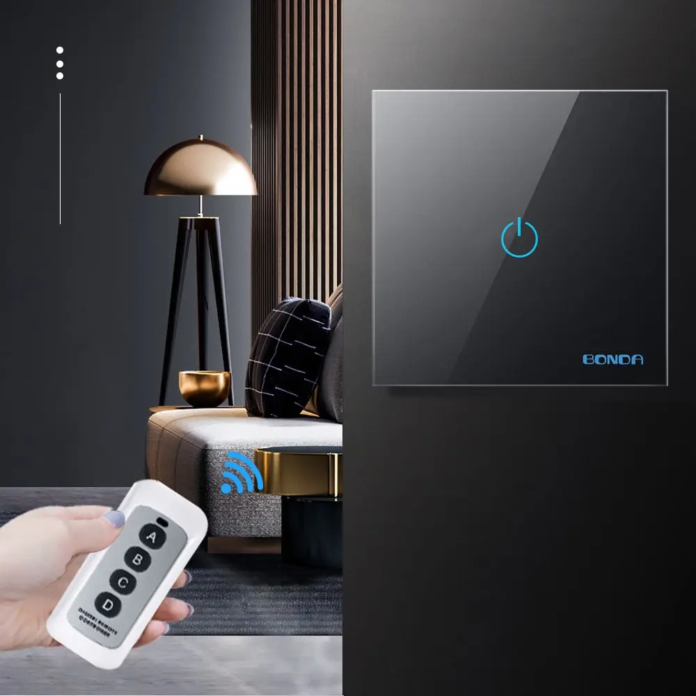 

Anti-shock Glass Screen Smart Life 220V Touch Switch Wireless Remote Wifi Wall Light Switch Sensor Switch