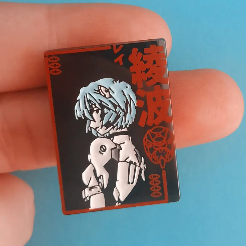 Черная эмалированная брошь-брелок Евангелион Рей айянами модель 00 брошь-пилот