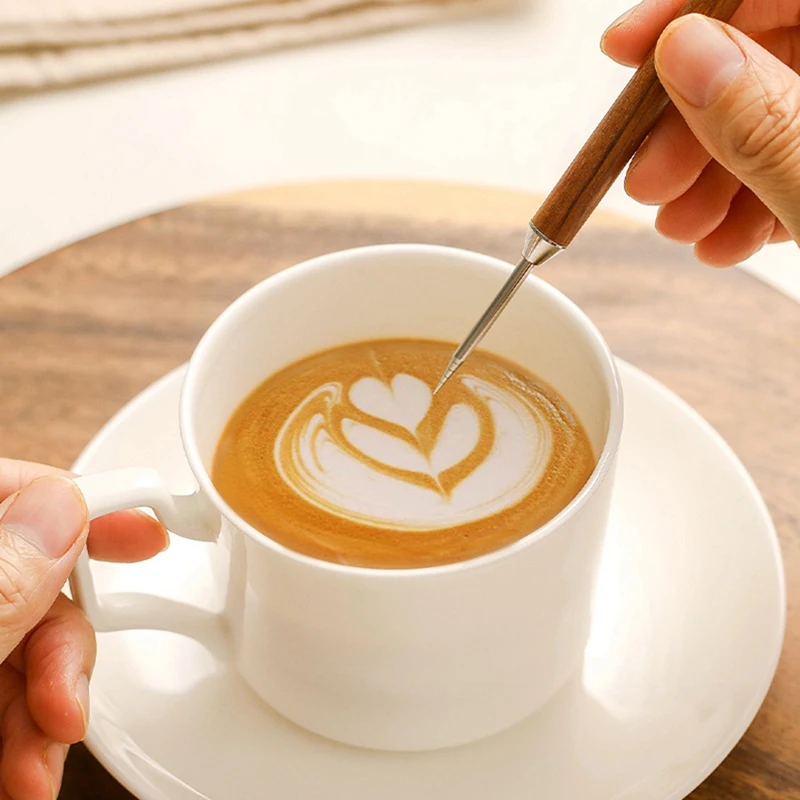 Кофейная художественная ручка необычная игла Деревянная Инструмент для