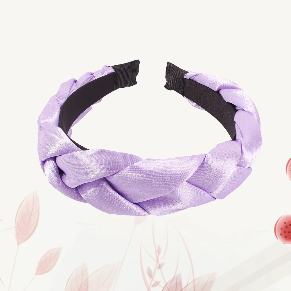 

South Korea Women Headband Satin Hair Tie Broadside Hoop Fashion Headdress Woman Bandana