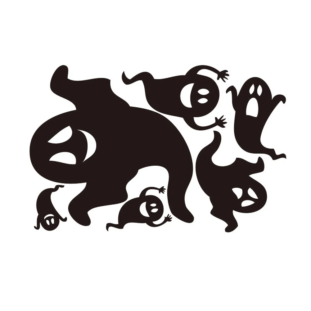 57x37 см Хэллоуин счастливые призраки забавные крик наклейки на стены окна