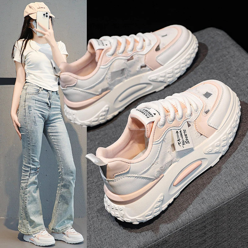 

Женские кроссовки из сетчатого материала, на вулканизированной подошве