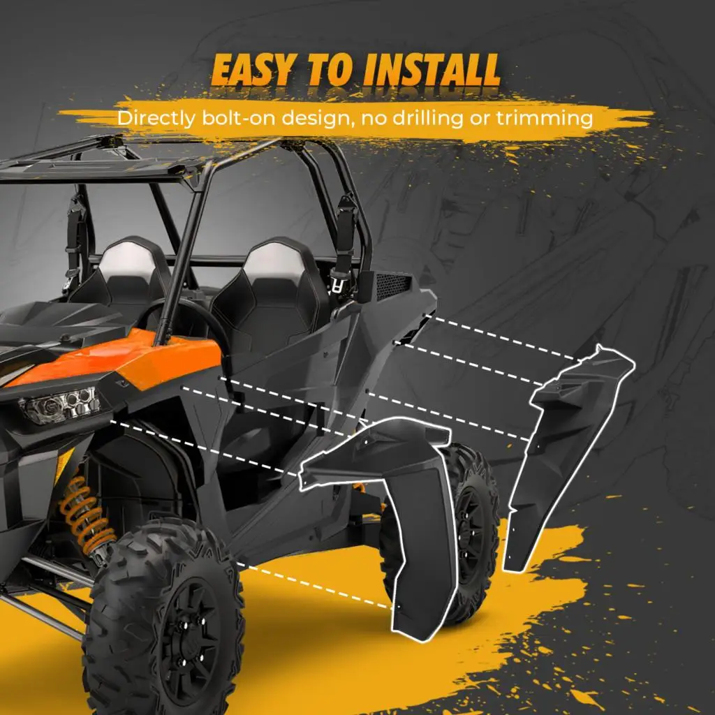 Для Polaris RZR XP 4 Turbo S 2016 + для 1000 2014 UTV супер расширенные Брызговики крыла