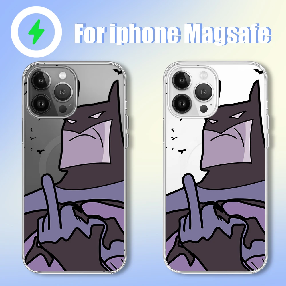 Забавный чехол для телефона B-Batmans International pack iPhone 12 11 13 14 15 16 Max Pro Plus Magsafe магнитный