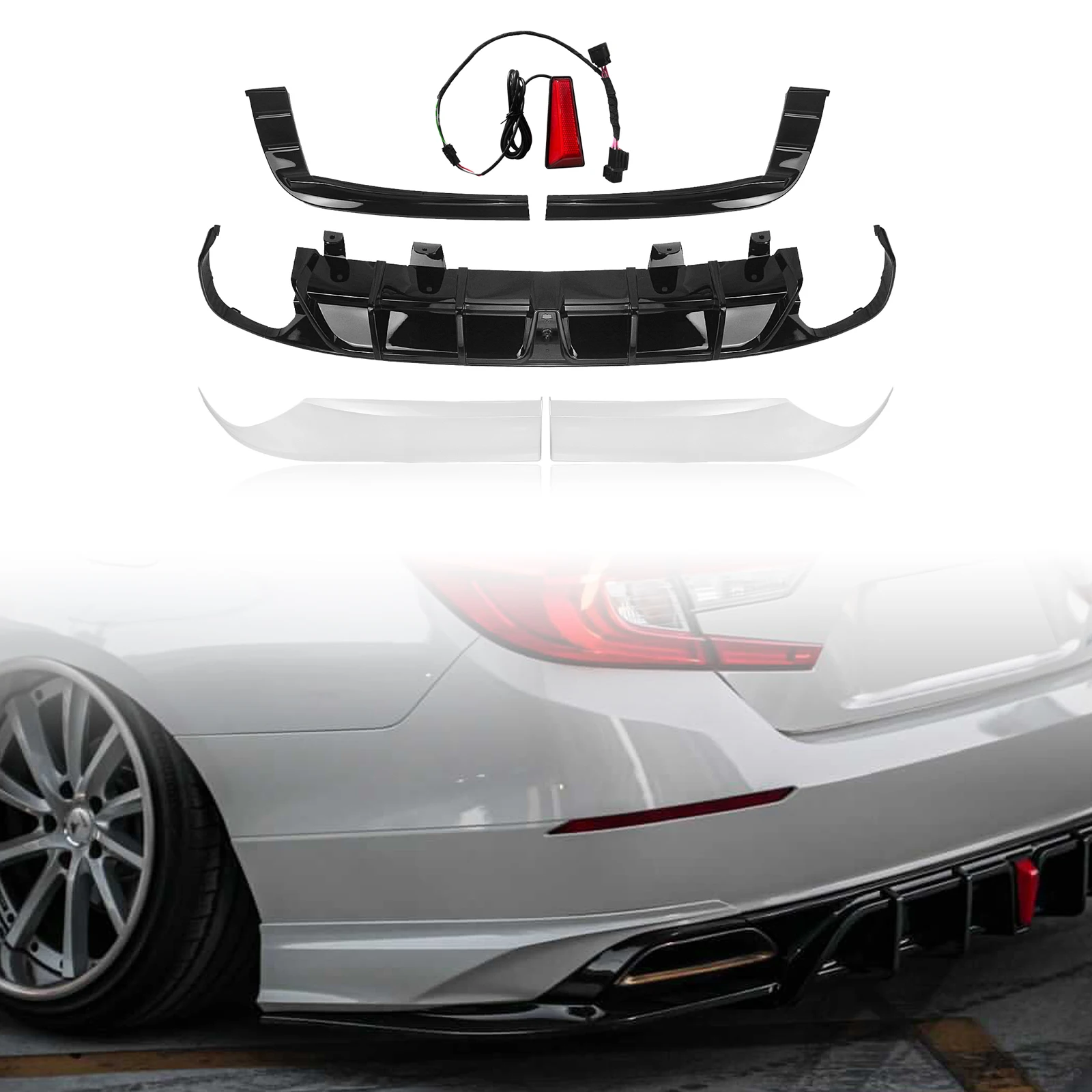 Диффузор для заднего бампера YOFER Honda Accord 2018 2019 2020 2021