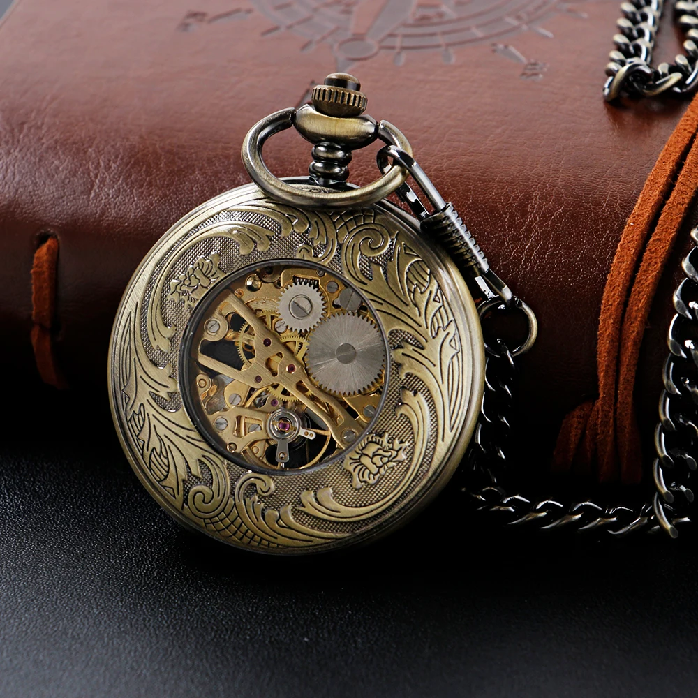 Classic Cross Badge Mechanical Pocket Watch High Quality Unisex Necklace Timing Pendant Mens and Women's Pocket Watch Renoj
