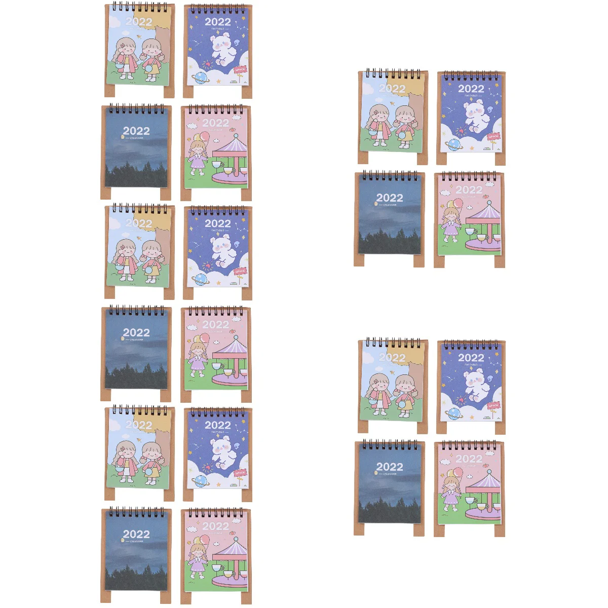 

Calendar Desk Mini Easel Memo Monthly Tabletop Pocket Wall Table Paper Planning Organizing Desktop 2022 2021