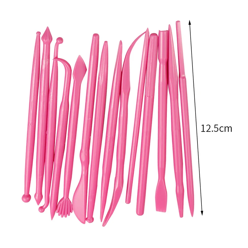 

14pcs/Set Plastic Clay Sculpting Kits Cake Decorating Tool Mini Shaping Clay Play Dough Polymer Modeling Clay Beginner Tools