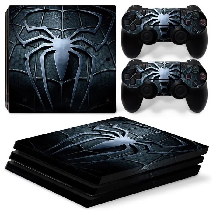 Виниловая наклейка Marvel Spiderman Venom для консоли PS4 Pro и 2 контроллеров, наклейка на корпус и аксессуары для игры.