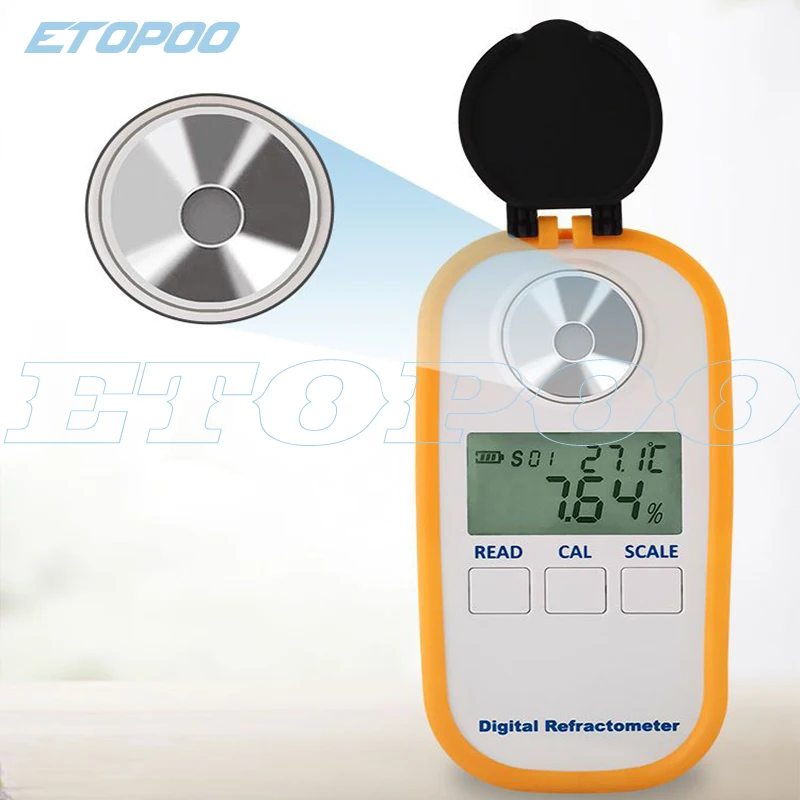

Digital Display Salinity Meter Seawater Specific Gravity Count Display Refractive Index Food Soup Concentration Meter