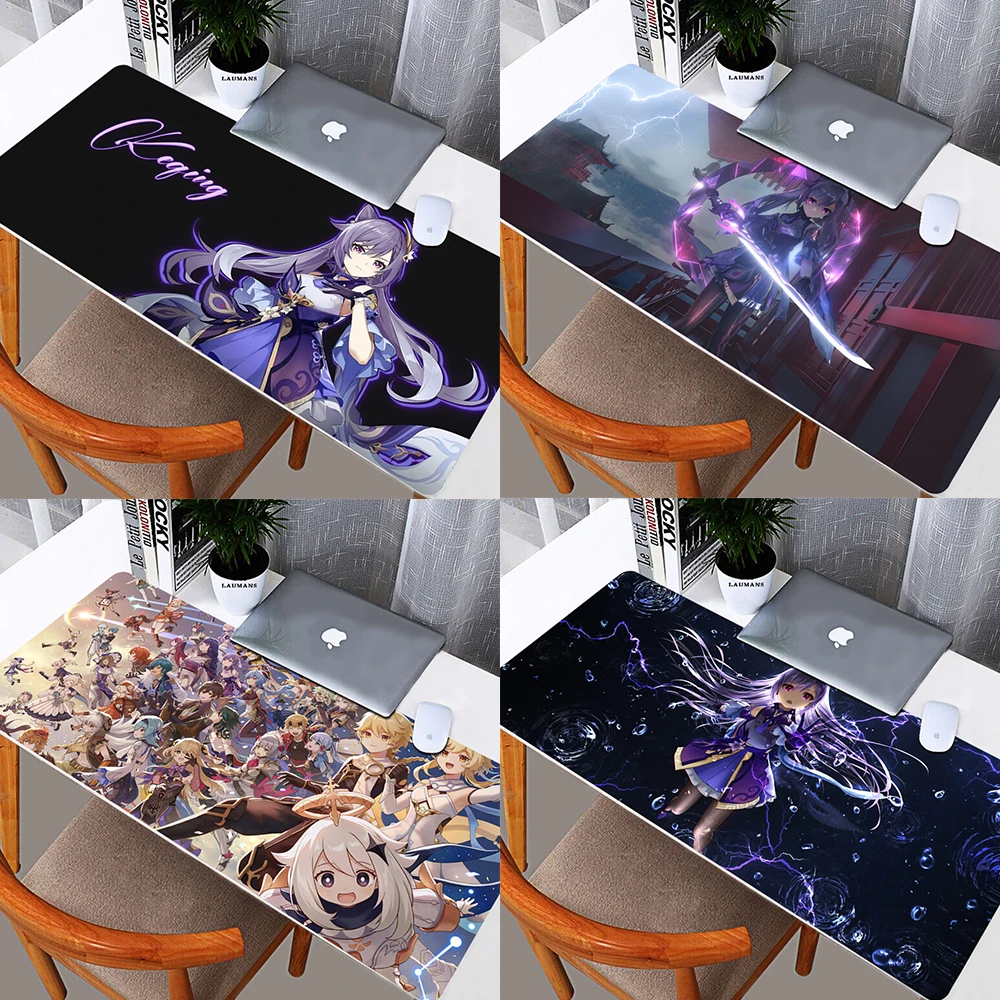 

Promotion Genshin Impact Keqing Gaming Mouse Pad Laptop PC Mause Pad Desk Mat For Big Gaming Mouse Mat For Overwatch/CS GO gift