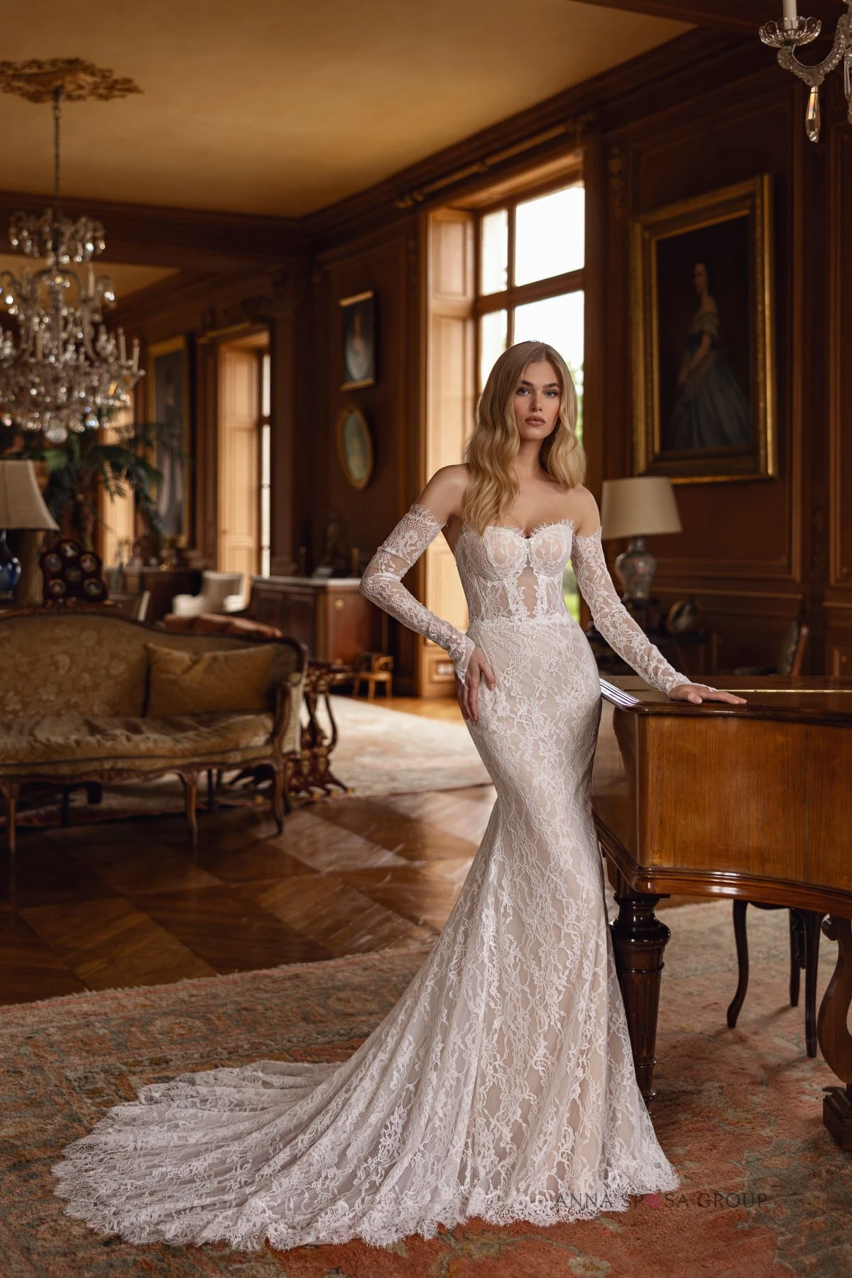 Vestido De Novia Corte Sirena кружевное свадебное платье Vestidos Novias Boda Civil Sencillo Mangas Desmontables