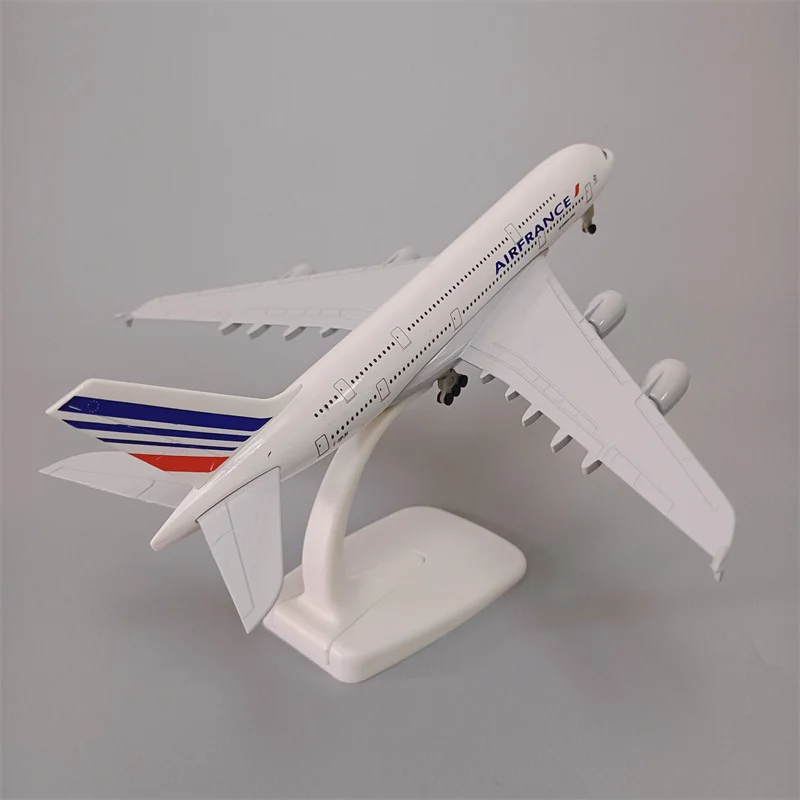 Модель самолета из металлического сплава, 20 см, для воздушных и французских авиаперевозок, аэробус 380 A380, авиакомпании, модель самолета, модель самолета с литым под давлением, посадочные шасси