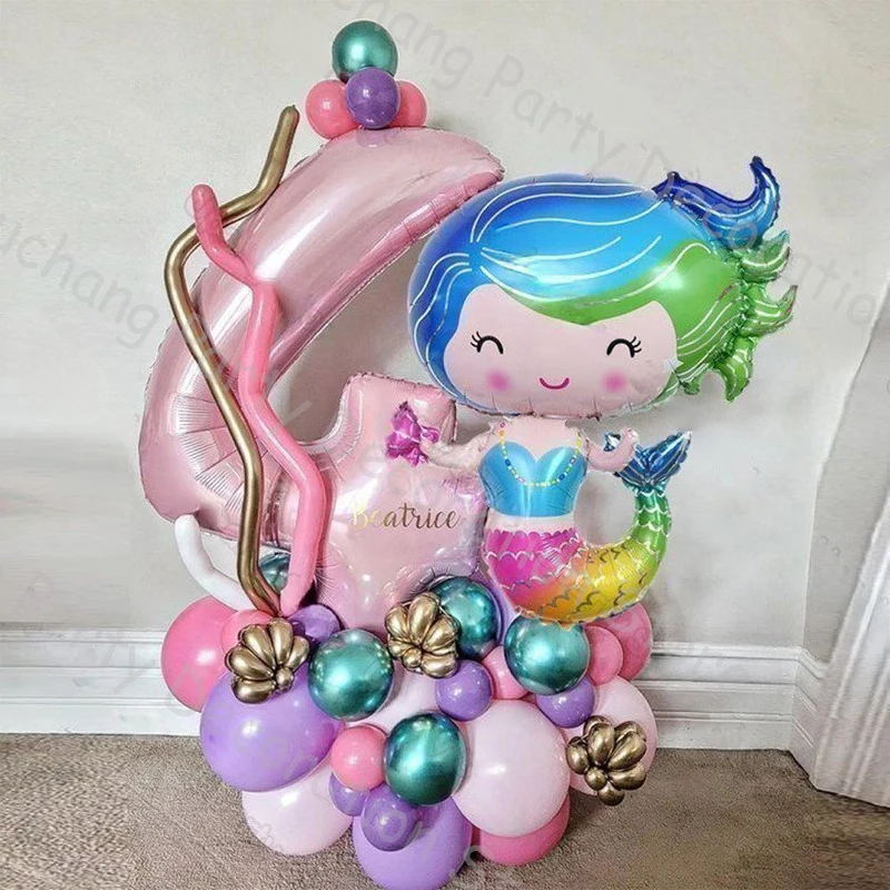 

40 шт./компл. мультяшный шар Русалка 40 дюймов цифры воздушные шары на день рождения свадьбу вечеринку фотосессия Игрушки для девочек