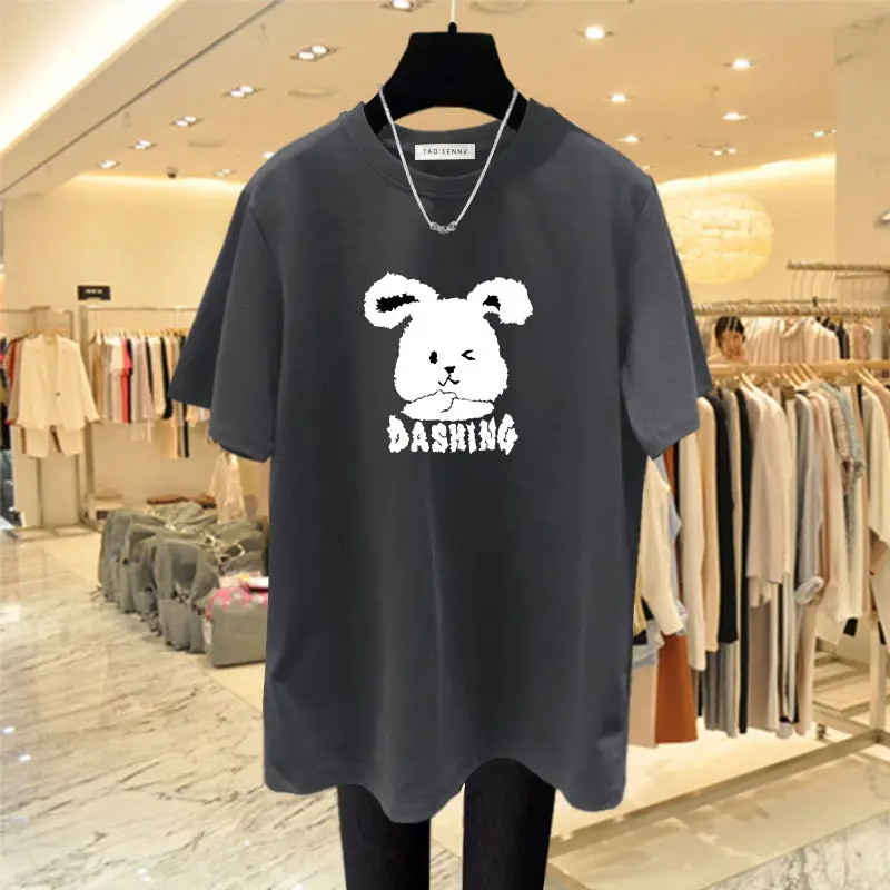 

Women Japanese Style Cartoon Cute Printed T-shirt Summer Oversized Casual Kawayi Tees Female Pullovers Basic O-neck Tops