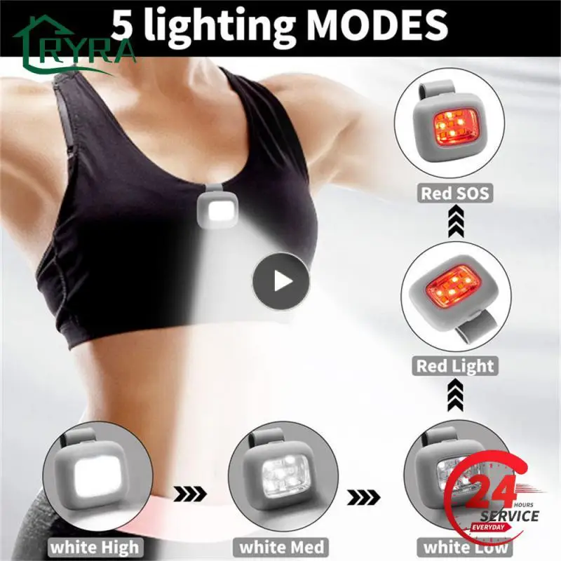 

Convenient Magnetic Design Breast Light Night Running Lights Abs+silicone Material Waterproof Colorful Package Outdoor Lights
