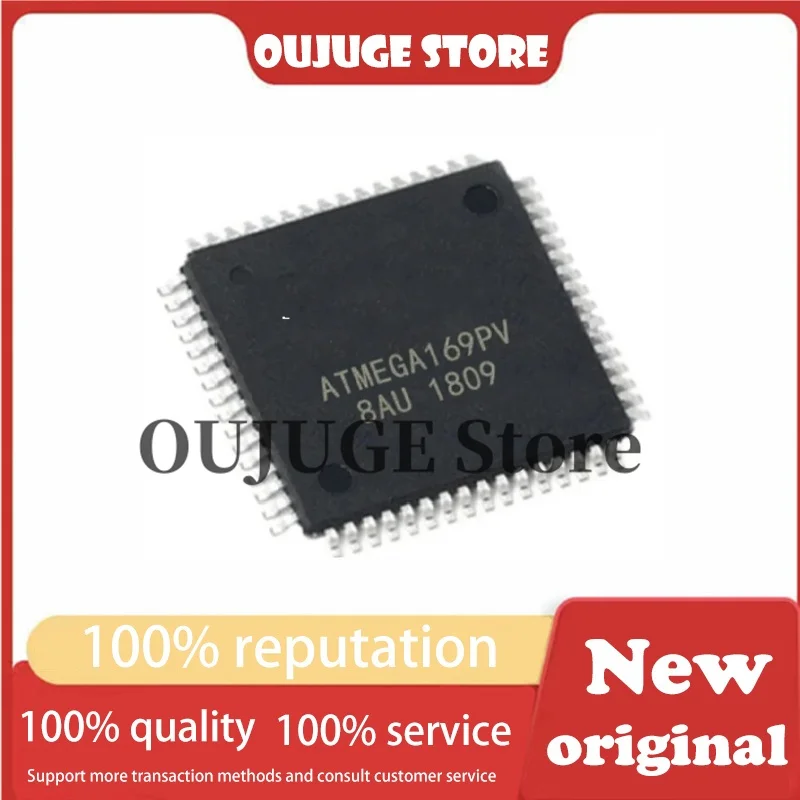 1PCS / lot Новый оригинальный ATMEGA169PV - 8AU QFP 64 AVR MCU