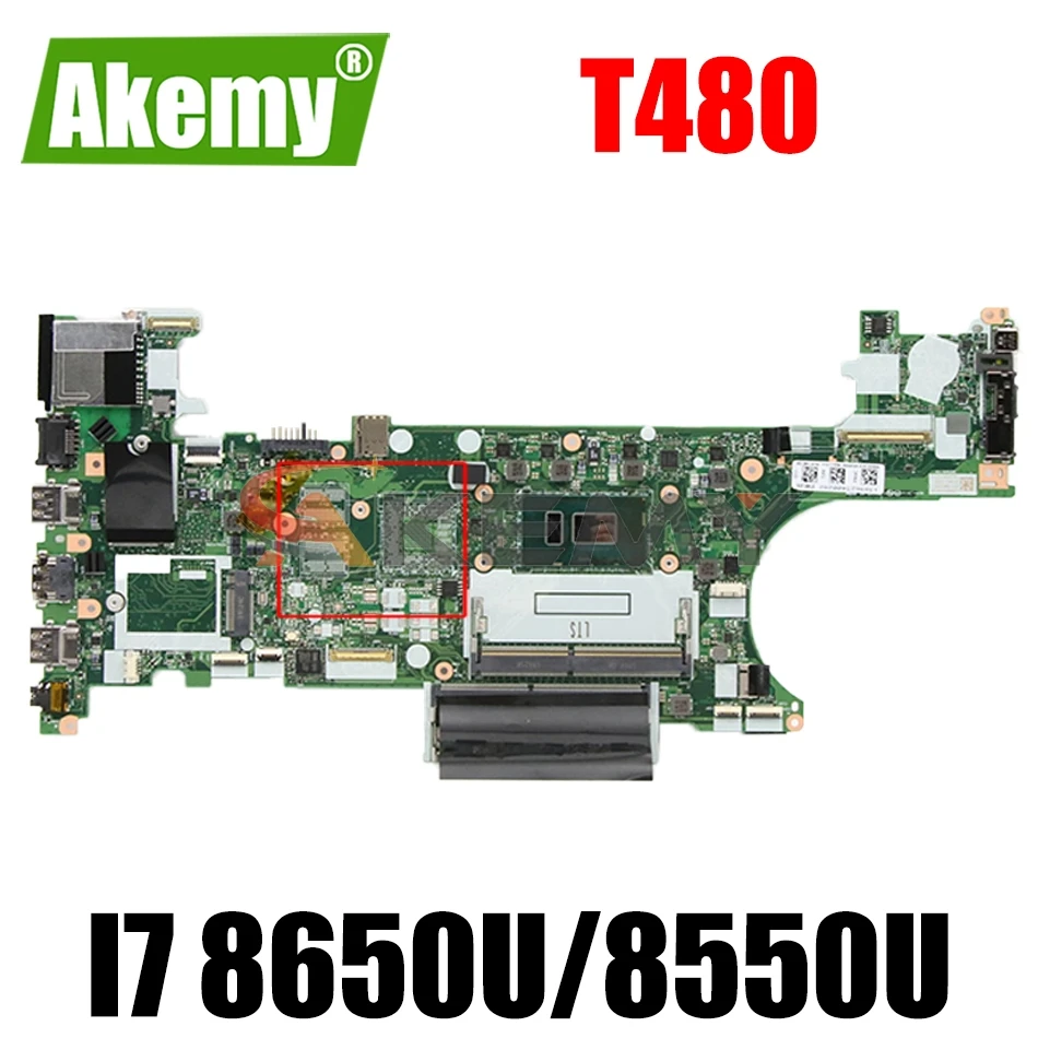

NM-B501 For Lenovo Thinkpad T480 notebook motherboard ET480 NM-B501 With CPU i7 8650U/8550U UMA DDR4 100% Fully Tested