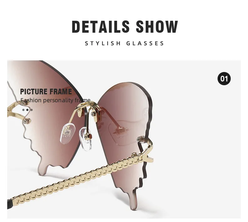 Женские винтажные солнцезащитные очки VWKTUUN с бабочкой в металлической оправе