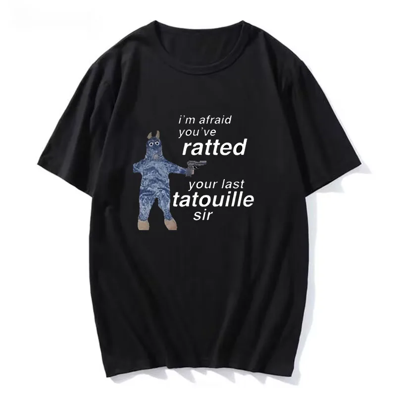 

Summer T-shirt Men's Large T-shirt Retro Print Black Top Casual Fashion Cotton T-shirt
