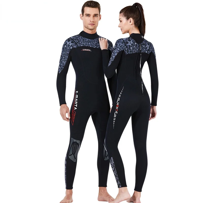 Цельные Гидрокостюмы 3 мм неопреновые костюмы для подводного плавания с