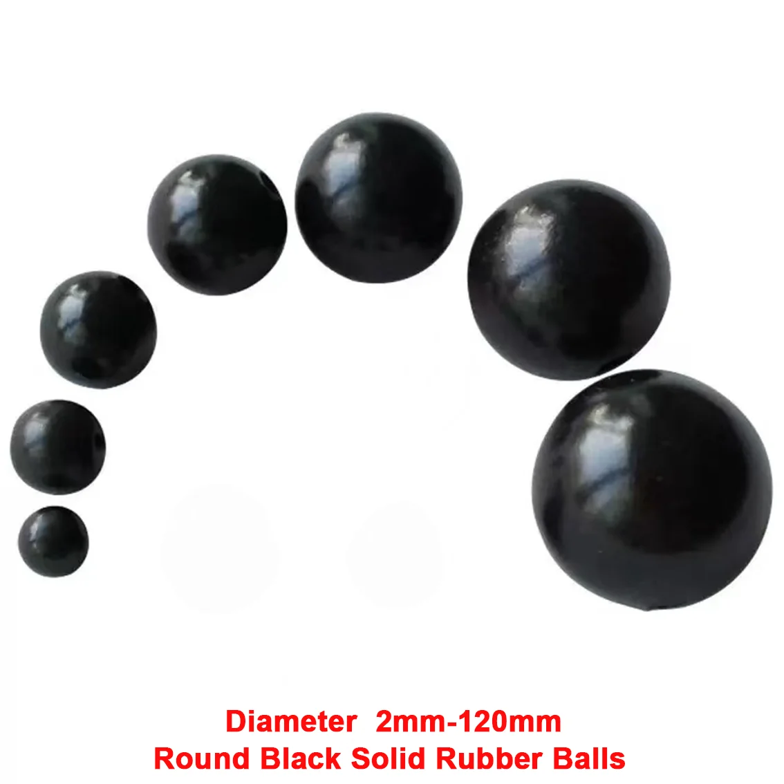 

Черные резиновые шары диаметром 2-120 мм