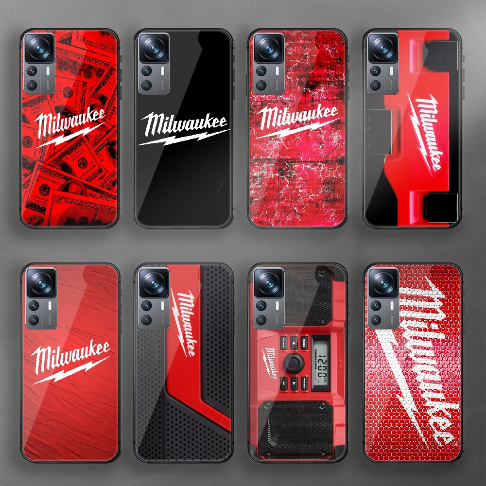 

Milwaukees Red Logo Tool Tempered Glass Phone Case Cover For Xiaomi Mi Poco X F 11 12 13 T 3 4 GT Pro Lite Ultra 5G