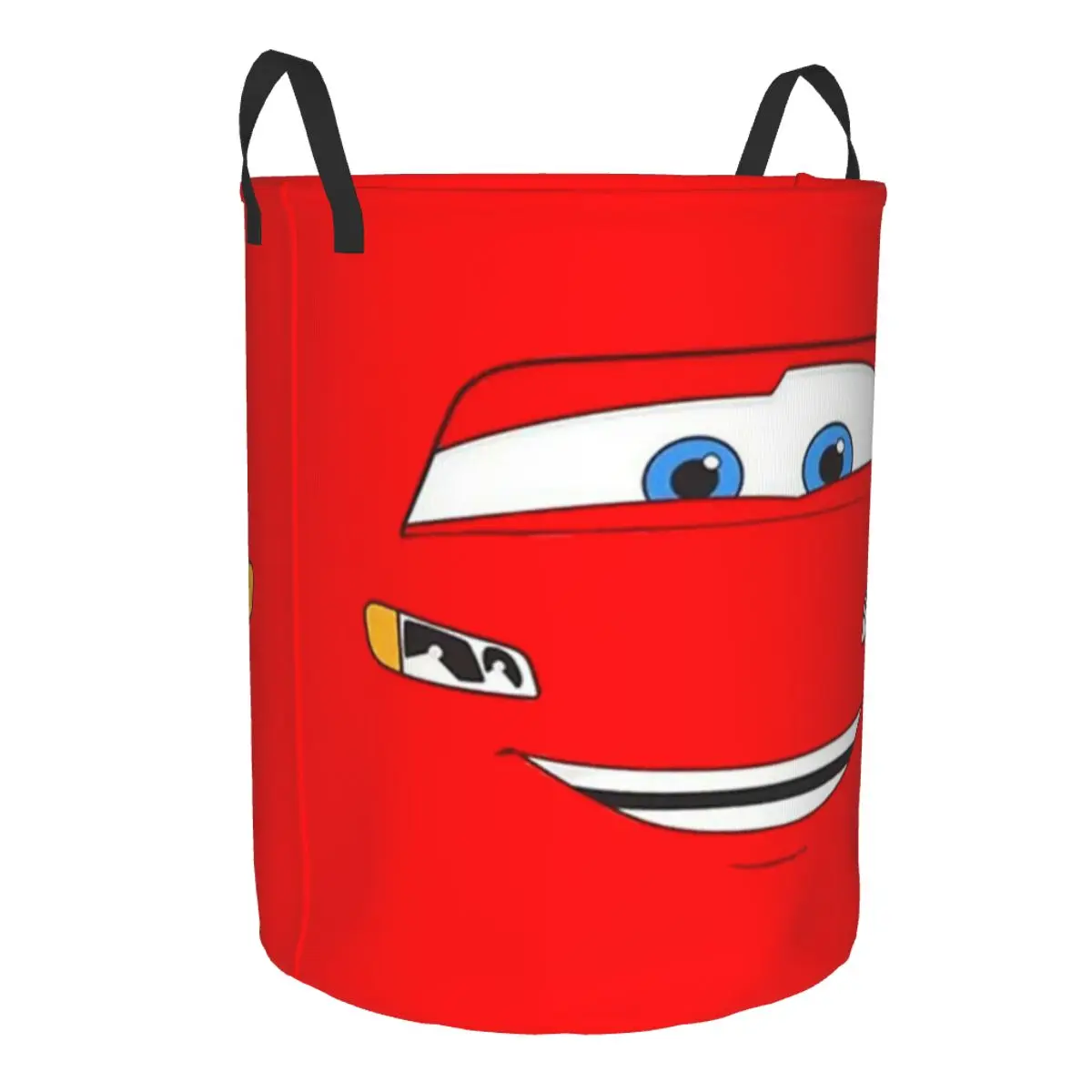 Индивидуальная складная корзина для белья с веселыми автомобилями молнией