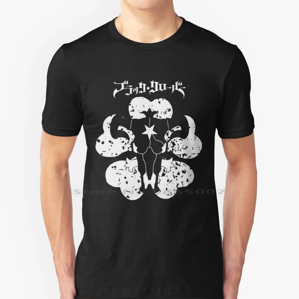 

Black Clover-Black Bull Upper T Shirt 100% Cotton Anime Black Clover Asta Yuno Manga Noelle Yami Grimoire Black Bulls