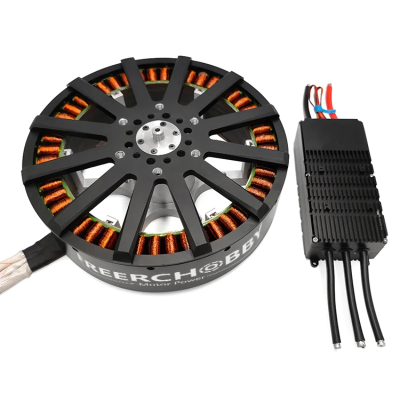 25 кВт, 110 кг, тяговой крутящий момент, огромная модель, бесщеточный двигатель постоянного тока для электромобиля, 100 в, а, esc и T6318 дюймовый пропеллер