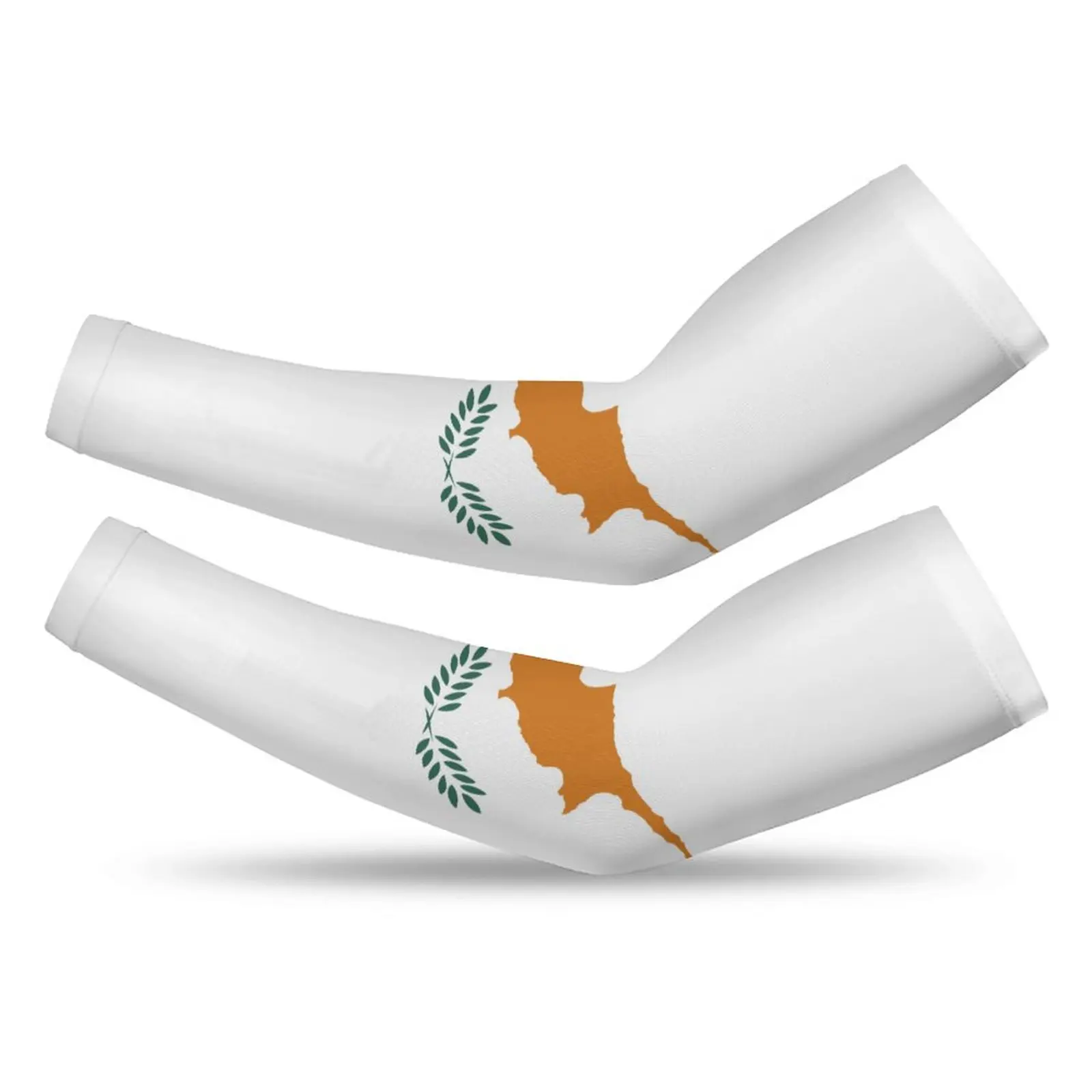 

Cyprus Country Flag Sun Protection Arm Sleeves for Men Women Cooling Ice Silk Compression Cover Shield For Sport