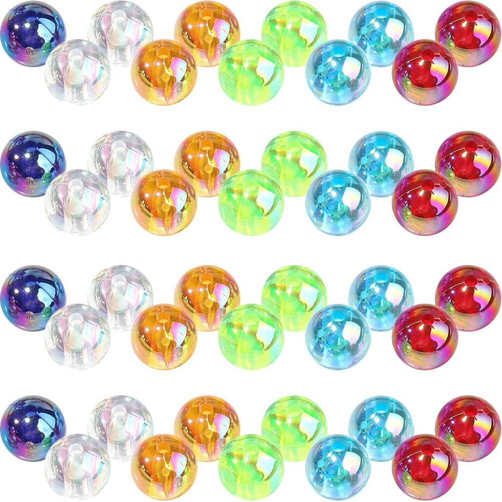 200 шт. цветные круглые бусины-разделители с покрытием Ab акриловые аксессуары для