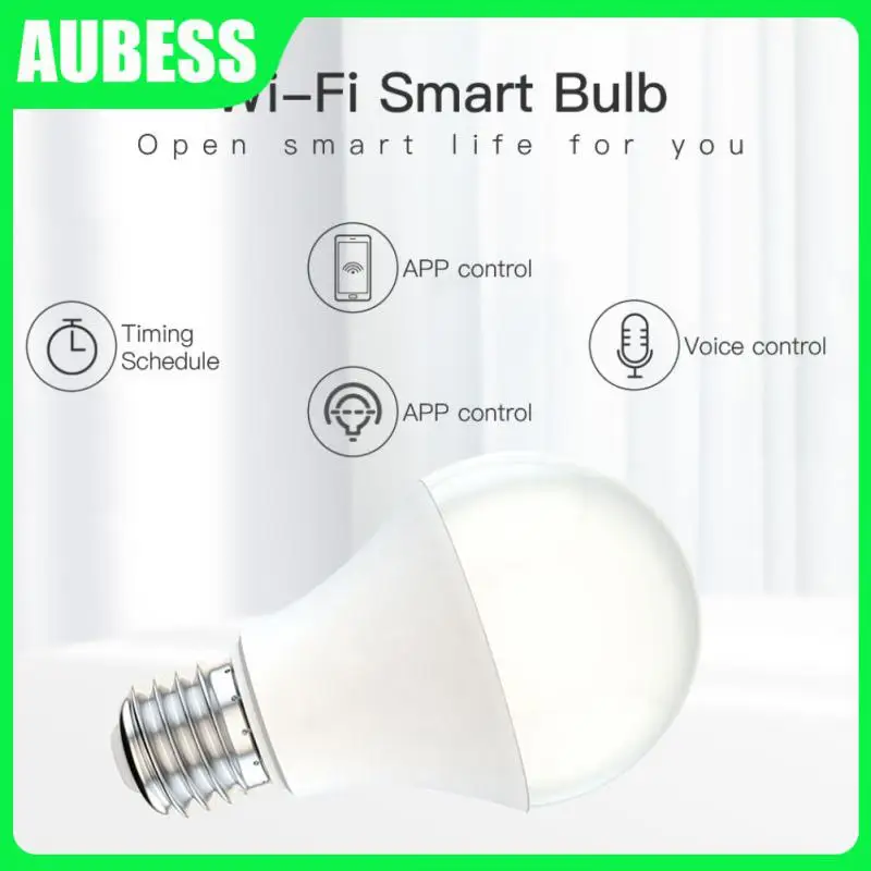 

Timing Control 9w Wifi Bulb Voice Control Smart Light Bulb Dimmable Led Light Bulb Work With Alexa Google Home E27 E26 B22