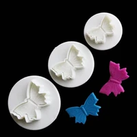 3pcsset butterfly plunger biscuit cookies cutter mold chocolates fondant decorating sugar craft diy cake spring embossing tools
