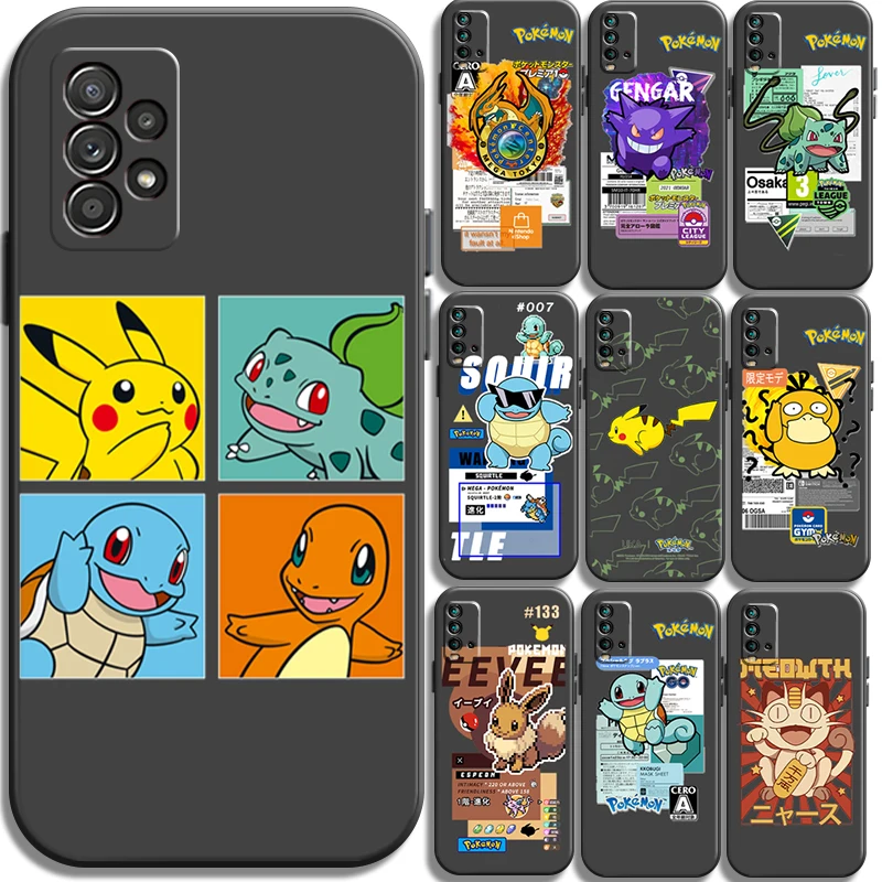 

Pokemon Pikachu Phone Cases For Xiaomi Redmi 9AT 9 9T 9A 9C Redmi Note 9 9 Pro 9S 9 Pro 5G Back Cover Funda Coque Soft TPU