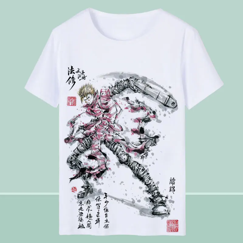 

Trigun Vash the Stampede Cosplay T-Shirt Men Women Anime Nicholas D Wolfwood TShirt Tee Shirt Tops