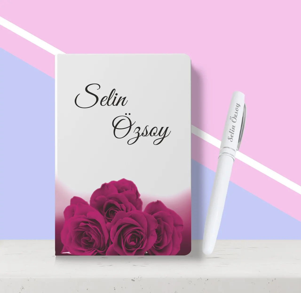 

На заказ, с украшением в виде цветка, Белый Ручка для записной книжки Seti-12