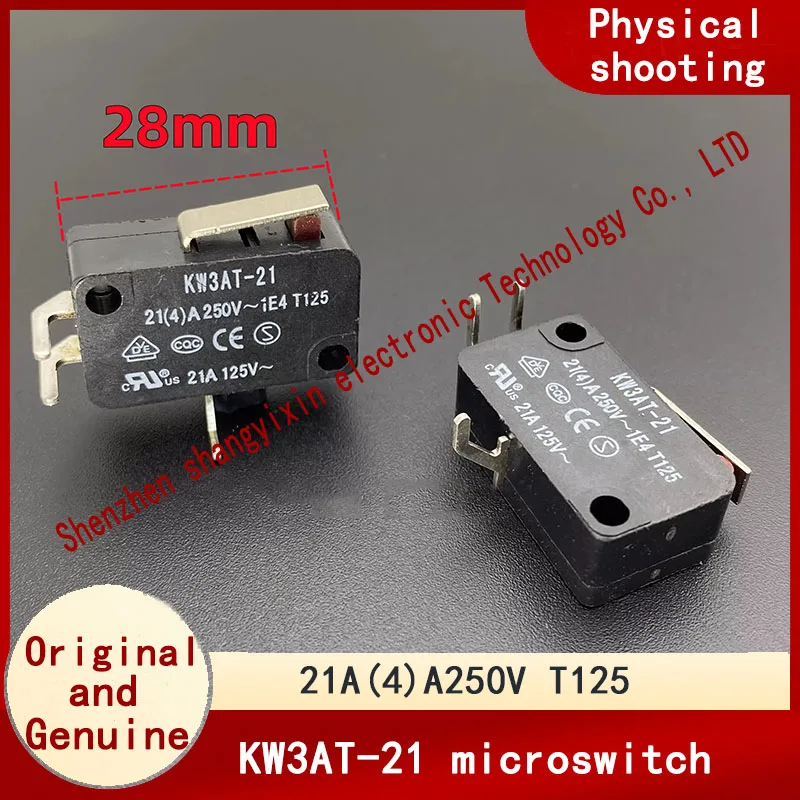 Фото Оригинальный аутентичный KW3AT-21 Сильноточный 21A (4)A250V T125 Микроресетный переключатель Источник питания обнаружения ограничения хода микроволновая печь №1
