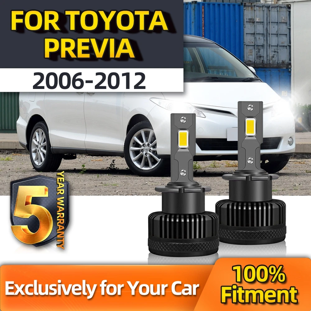 

TEENRAM 2Pcs Led Headlights D4S Two-sided CSP Chip Plug&Play 6000K 110W For Toyota Previa 2006 2007 2008 2009 2010 2011 2012