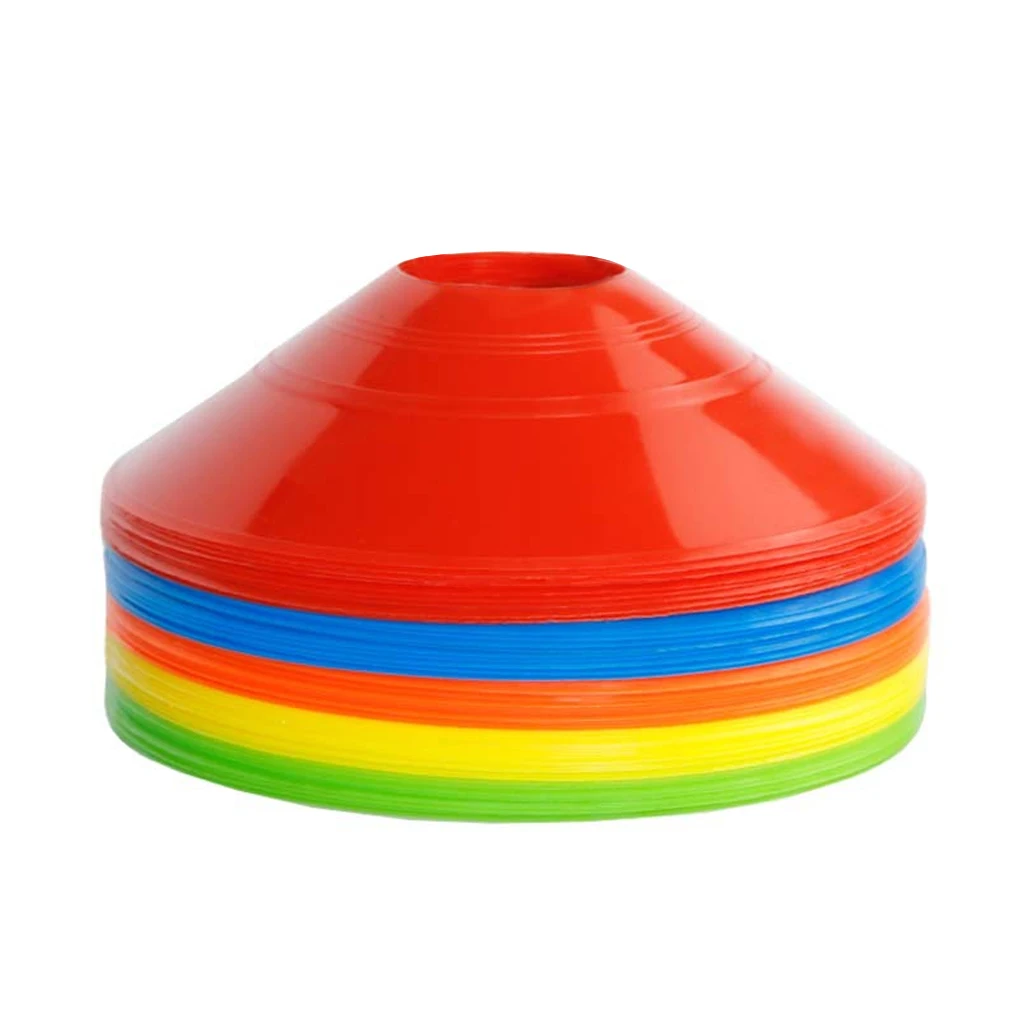 

25 Pieces Football Disc Plastic Soccer Marking Cones Portable Outdoor Sport Tennis Training for Trainers Beginners
