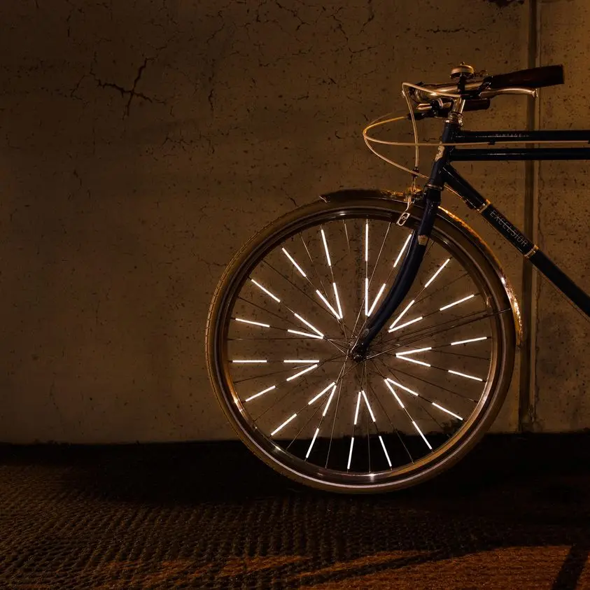 12Pcs Bike Bicycle Wheel Spokes Reflective Sticker Tube Warning Safety Light DIY Cycling Reflector Reflective Tubes Hot Sale images - 6