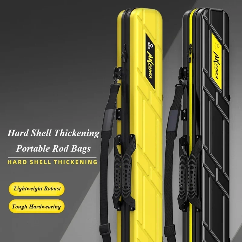 

Outdoors Hard Shell Fishing Rod Bag Shockproof ABS+PC Protective Storage Case 7 Layer Gear Tackle Carry with Umbrella Pocket
