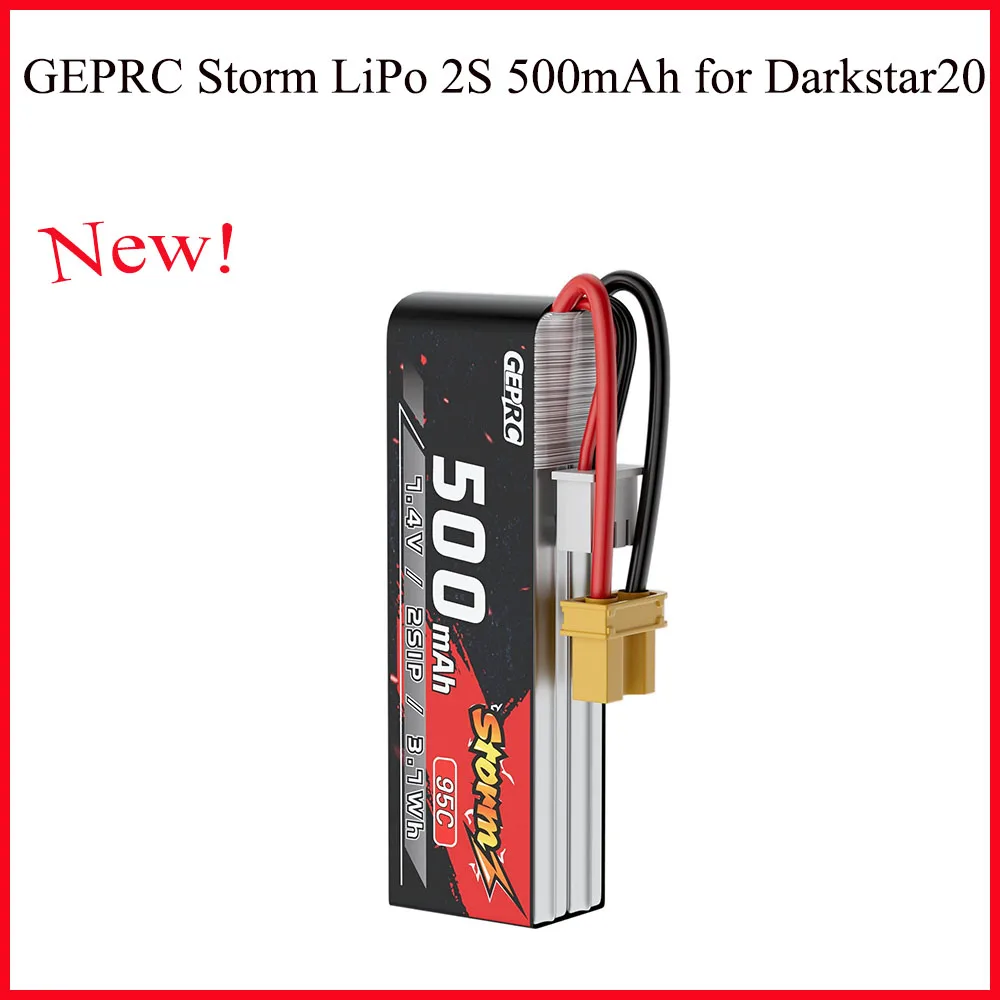 

GEPRC Storm LiPo 2S 500mAh 95C Battery XT30 Suitable for Darkstar20 Series Drone RC FPV Quadcopter Accessories