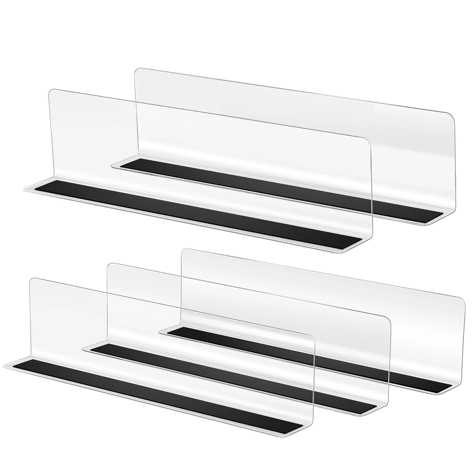 

Commodity Divider Clear Shelf Plastic Magnet L-shaped Side Dividers Shop Goods Clapboard Wallet Store Pvc Classification